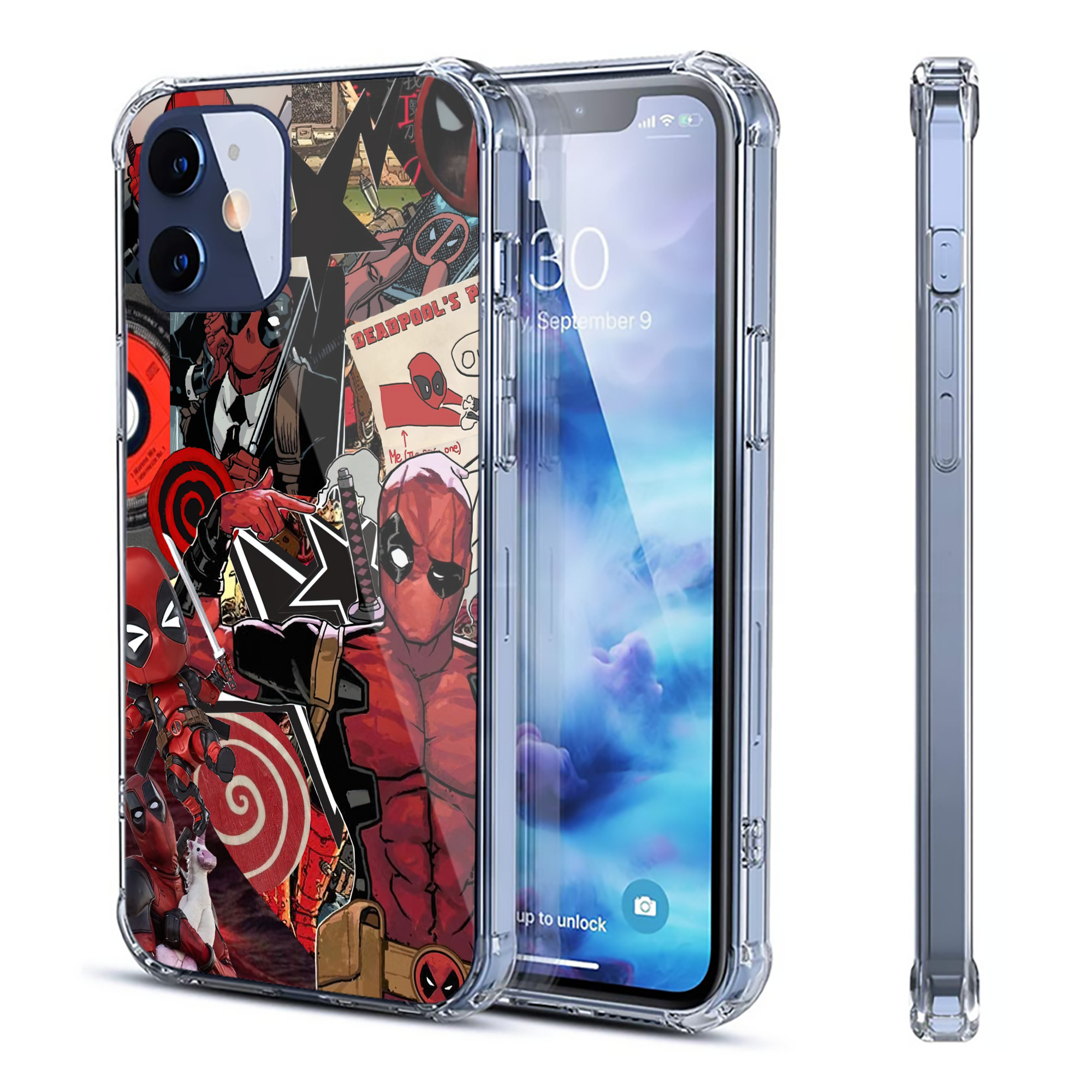 （画像用） Deadpool デッドプール 【iPhone 12シリーズ対応】透明スマホケース（クリアソフトケース）